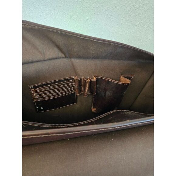 Levinson Leather Goods X-Large Stone Buffalo Leather Briefcase - Picture 8 of 11